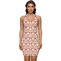 Pattern 196 Sleeveless Wide Square Neckline Ruched Bodycon Dress