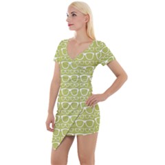 Pattern 199 Short Sleeve Asymmetric Mini Dress by GardenOfOphir