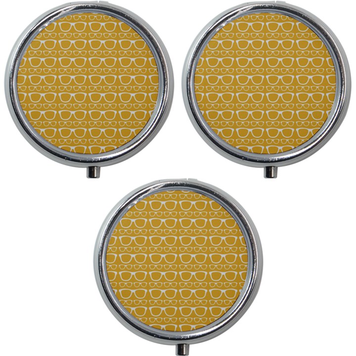 Pattern 200 Mini Round Pill Box (Pack of 3)