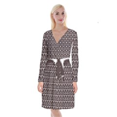 Pattern 201 Long Sleeve Velvet Front Wrap Dress by GardenOfOphir