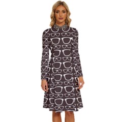 Pattern 201 Long Sleeve Shirt Collar A-line Dress by GardenOfOphir