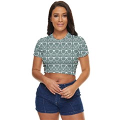 Pattern 202 Side Button Cropped Tee by GardenOfOphir