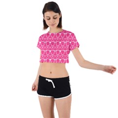 Pattern 204 Tie Back Short Sleeve Crop Tee by GardenOfOphir