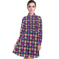 Pattern 207 Long Sleeve Chiffon Shirt Dress