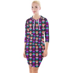 Pattern 207 Quarter Sleeve Hood Bodycon Dress