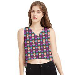 Pattern 207 V-Neck Cropped Tank Top