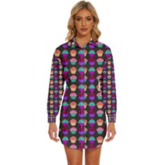 Pattern 207 Womens Long Sleeve Shirt Dress