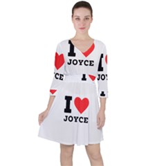 I Love Joyce Quarter Sleeve Ruffle Waist Dress by ilovewhateva