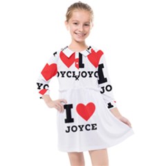 I Love Joyce Kids  Quarter Sleeve Shirt Dress by ilovewhateva