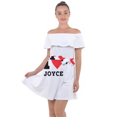 I Love Joyce Off Shoulder Velour Dress by ilovewhateva