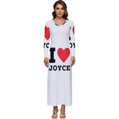 I Love Joyce Long Sleeve Longline Maxi Dress by ilovewhateva