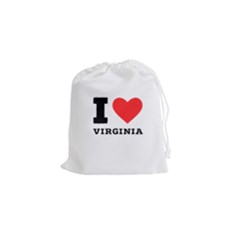 I Love Virginia Drawstring Pouch (small) by ilovewhateva