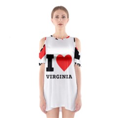 I Love Virginia Shoulder Cutout One Piece Dress by ilovewhateva