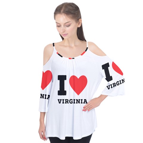 I Love Virginia Flutter Tees by ilovewhateva