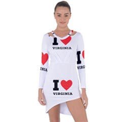 I Love Virginia Asymmetric Cut-out Shift Dress by ilovewhateva