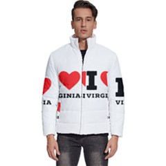 I Love Virginia Men s Puffer Bubble Jacket Coat by ilovewhateva