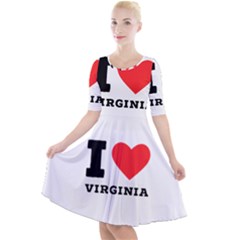 I Love Virginia Quarter Sleeve A-line Dress by ilovewhateva