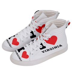 I Love Virginia Women s Hi-top Skate Sneakers by ilovewhateva