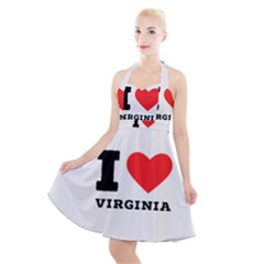 I Love Virginia Halter Party Swing Dress  by ilovewhateva