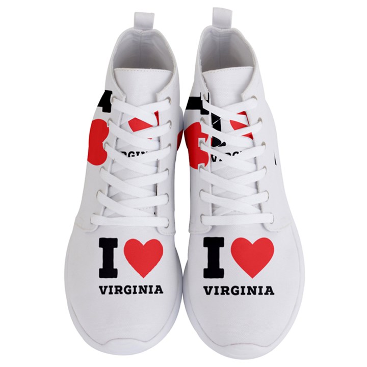 I love virginia Men s Lightweight High Top Sneakers