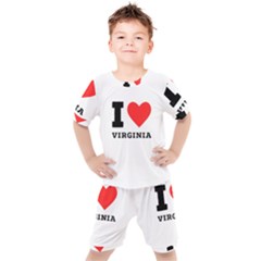 I Love Virginia Kids  Tee And Shorts Set by ilovewhateva