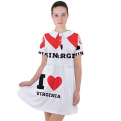 I Love Virginia Short Sleeve Shoulder Cut Out Dress  by ilovewhateva