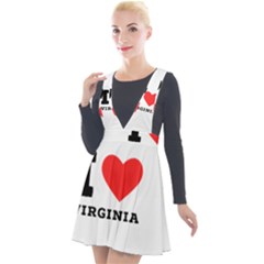 I Love Virginia Plunge Pinafore Velour Dress by ilovewhateva