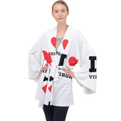 I Love Virginia Long Sleeve Velvet Kimono  by ilovewhateva