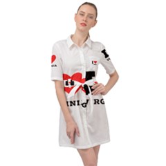 I Love Virginia Belted Shirt Dress by ilovewhateva