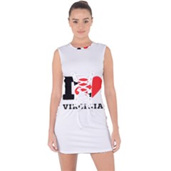 I Love Virginia Lace Up Front Bodycon Dress by ilovewhateva