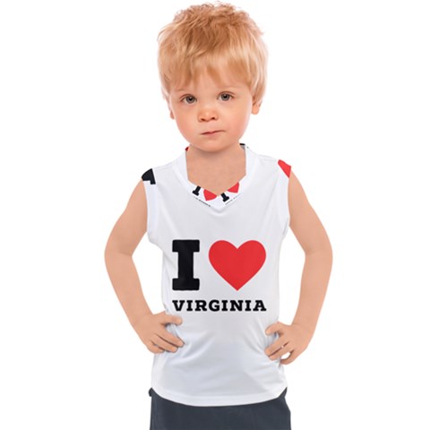 I Love Virginia Kids  Sport Tank Top by ilovewhateva