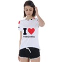 I love virginia Short Sleeve Open Back Tee View1