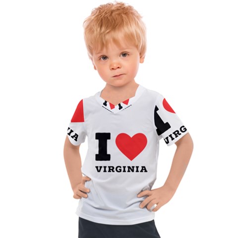 I Love Virginia Kids  Sports Tee by ilovewhateva