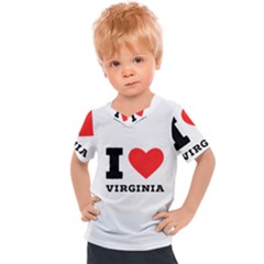 I Love Virginia Kids  Sports Tee