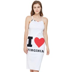 I Love Virginia Bodycon Cross Back Summer Dress by ilovewhateva