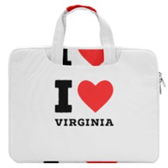 I Love Virginia Macbook Pro 16  Double Pocket Laptop Bag  by ilovewhateva