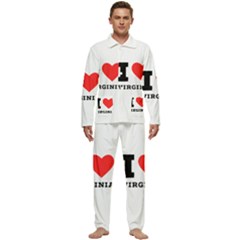 I Love Virginia Men s Long Sleeve Velvet Pocket Pajamas Set by ilovewhateva