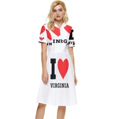 I Love Virginia Button Top Knee Length Dress by ilovewhateva