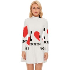 I Love Virginia Long Sleeve Velour Longline Dress by ilovewhateva