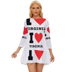 I Love Virginia Long Sleeve Babydoll Dress by ilovewhateva