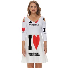 I Love Virginia Shoulder Cut Out Zip Up Dress by ilovewhateva