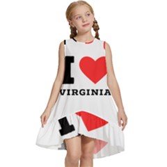 I Love Virginia Kids  Frill Swing Dress by ilovewhateva