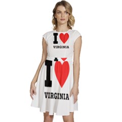 I Love Virginia Cap Sleeve High Waist Dress by ilovewhateva