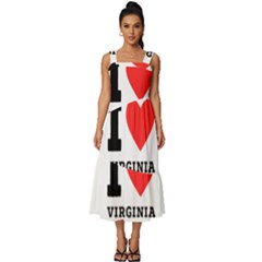 I Love Virginia Square Neckline Tiered Midi Dress by ilovewhateva