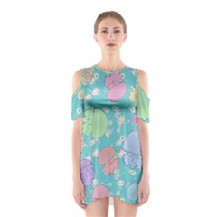 Jellyfish Animal Translucent Shoulder Cutout One Piece Dress by Semog4