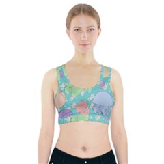 Jellyfish Animal Translucent Sports Bra With Pocket