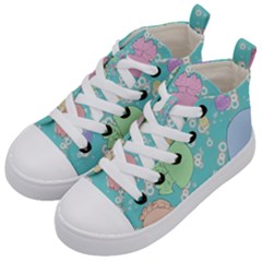 Jellyfish Animal Translucent Kids  Mid-top Canvas Sneakers