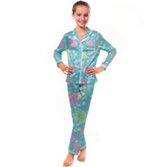 Jellyfish Animal Translucent Kid s Satin Long Sleeve Pajamas Set by Semog4