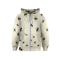 Insects Bees Digital Paper Kids  Zipper Hoodie