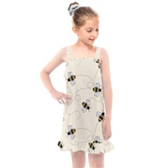 Insects Bees Digital Paper Kids  Overall Dress